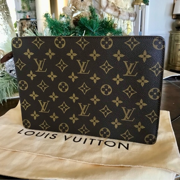 Excellent Louis Vuitton Monogram Pochette Homme Clutch - Picture 4 of 17
